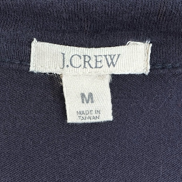 J.Crew Navy Blue Open Front Cardigan Lightweight Cotton Modal Knit Office Medium - Picture 4 of 6